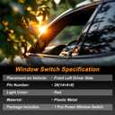 1 AUTO Power Window Switch for Mazda CX-9 2010-2015 Window Control Switch with Tool TD1166350A Front Left Driver Side 1 Set