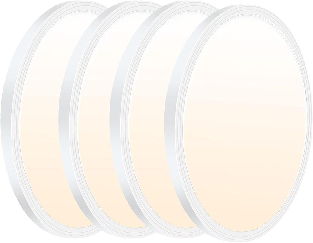 4Pack 12Inch 3200LM LED Ceiling Light,28W 3 Color Changeable (3000K/4000K/6000K),120V Slim Surface Mount Ceiling Lights Fixture for Kitchen Bedroom Living Room