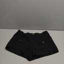 Liz Claiborne Womens Black Flat Front Casual Slash Pocket Shorts(Large)