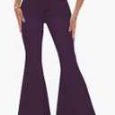 Women's Bell Bottom Jeans Classic Destoryed Ripped Flare Jeans Elastic Waist Raw Hem Denim Pants, XXL