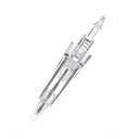 Charme Princesse Makeup Needles Permanent 5F Tattoo Machine Pen Cartridge Needle for Eyebrow Eyeliner Lip 10pcs/Set (EN40-5F)