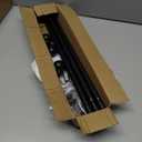 Black Curtain Rods 2 Packs for Windows 36"- 62", Decorative Drapery Rod Adjustable by Splicing, 5/8 inch Small Curtain Rod for Bedroom, Living Room, Kitchen and Outdoors