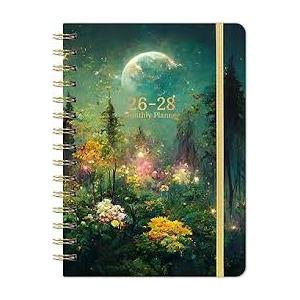 2025-2027 monthly planner - 3 year Monthly Planner/ Calendar 2025-2027, JAN 2025 - DEC 2027, 6.3" x 8.4", 36 Monthly Tabs + Back Pocket - Dreaming Moon
