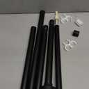 Matte Black Adjustable Spring Tension Shower Curtain Rod 31-58"  No Drilling Required, Easy Installation, Anti-Slip ABS Base, Phosphating & Electrostatic Coating, Holds Up to 66 lbs, for Bathrooms