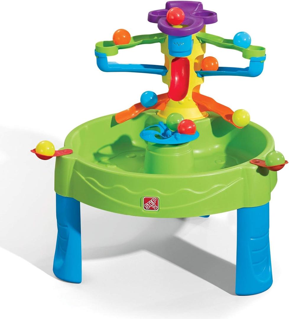 Step2 Busy Ball Table, Kids Water Table & Sand Activity Sensory Playset, Summer Outdoor Toys, 15 Piece Water Toy Accessories, For Toddlers 1.5+ Years Old