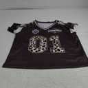 SOLY HUX Women's Y2k Leopard Number Graphic Oversized Tops Football Jersey Shirts Streetwear XS