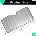 Car Front Windshield Sun Shade, 55.1" x 27.5" Reflective Heat Blocking & Sun Protection Visor, Foldable Protector Cover Dashboard & Interior, Privacy Shade for Most Cars SUVs (Silver)