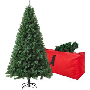 4ft Artificial Christmas Tree, Arbol de Navidad with 450 Branch Tips, Premium North Valley Spruce with Fold-Able Base Stand, Xmas Tree for Home, Office, Shop Decoration