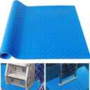Large Swimming Pool Ladder Mat 36"x48" Protective Non-Slip Pool Step Pad with Texture Protective Ladder Pad for Above Ground Swimming Pools Liner and Stairs (Blue)