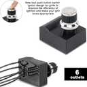 Hisencn 6 Outlets Tact Push Button Grill Ignitor Kit for Home Depot Nexgrill 720-0830H, 720-0888N, 720-0830D, 720-0888, Universal Spark Igniter with Wire Ignition Replacement Kits