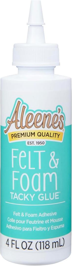 Aleene's Felt and Foam Glue, Strong Bond Tacky Glue, Felt and Fabric, 4 lf oz