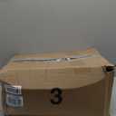 Amazon Basics Large Cat Litter Box with High Sides, Open Top for Easy Access, Includes Scoop with Storage, 19" x 15" x 11.75", Grey/Beige