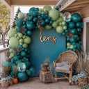 Teal Balloon Garland Arch Kit Double Stuffed, Dark Turquoise Teal-Green Aqua Balloon Different Sizes 18/12/5 Inch for Baby Shower Birthday Wedding Winter New Year Party Decoration