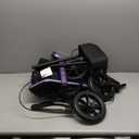 3 Wheel Rollator Walker with Seat for Slim Seniors, Padded Backrest Lightweight Foldable Walker Ideal for Elderly, 8 Inch Tri-Wheel Modern Mobility Walking Aid Aluminum, Purple