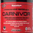 MuscleMeds Carnivor Hydrolyzed Beef Protein Isolate, 28 Servings, Cookies & Cream,1.85lbs (EXP 05/31/29)