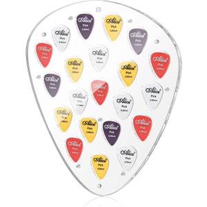 21 Slots Picks Guitar Pick Display Case Holder Wall Mountable Guitar Pick Storage Holder Case Gifts for Men Music Lovers Players Guitarist Collectible Decoration(Clear-2)