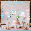 Sursurprise Golf Gender Reveal Decorations, Tee Time or Tea Party Banner, Golf Hanging Swirls, Pink Blue Sports Boy or Girl Gender Reveal Baby Shower Indoor Outdoor Party Supplies