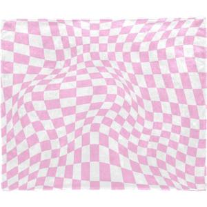 Blanket Pink Checkered Plaid Blankets 60X50 Inch Soft Fleece Blanket