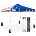 EAGLE PEAK 13 x 13 ft Straight Leg Pop up Canopy Tent Instant Outdoor Canopy (American Flag)
