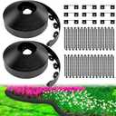Sasylvia 2.5'' x 200' Landscape Edging Kit Edging Border Coil Include 120 Anchoring Spikes 10 Connectors Plastic Garden Border for Lawn Garden Grass Yard Home(Black)