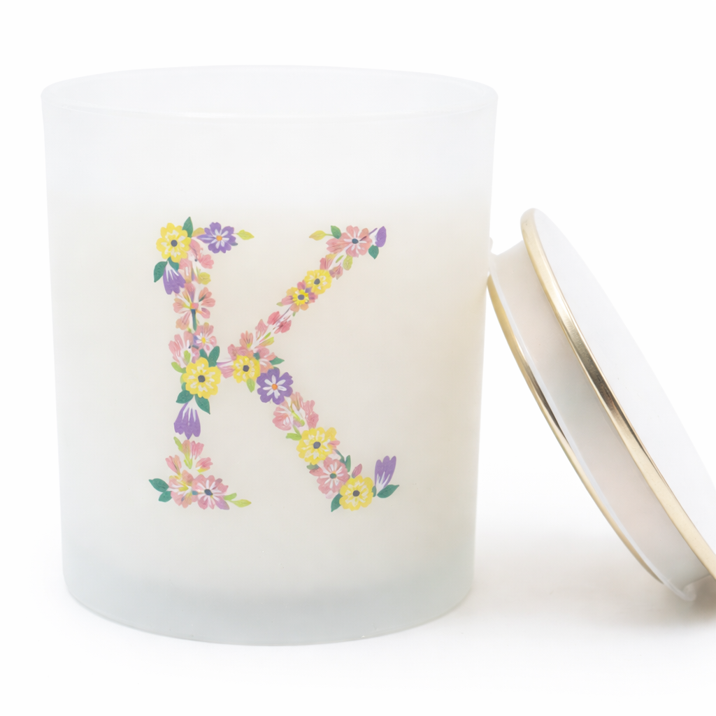 Holiday Home Monogram Candle K