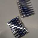 Halloscume 32 Pcs 3.54 Inches Blue Finial Drop Christmas Ornaments Vintage Christmas Ornaments Matte Glitter Xmas Hanging Decor for Tree Decoration Holiday Decor