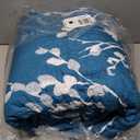 Andency Teal Blue Quilt King Size (106x96 Inch), 3 Pieces Floral Lightweight Bedding Set, Microfiber Reversible Flower Quilted Bedspread Coverlet with 2 Pillowcases for Men Women