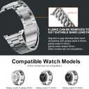 Metal Band Compatible with Samsung Galaxy Watch 8 40mm/44mm/Classic 46mm 2025,No Gap Business Stainless Steel Strap for Galaxy Watch8 Men Women,NOT for Other Models