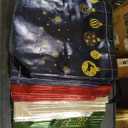 Nush Nush Festive Large Christmas Bags for Gifts - Set of 48 Large Christmas Gift Bags with Handles (4 Each of Blue, Green and Red Colors) - Reusable Gift Bag for Holiday Gifts, Presents - 13x5x11