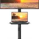 KKTONER Mobile TV Cart for 23 to 65 inch LCD LED Flat Screen/Curved TVs Floor TV Stand on Wheels with Height Adjustable Shelf Max VESA 400x400mm Rolling Floor TV Trolley Holds up to 88lbs
