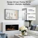 Brushed Nickel Bathroom Mirrors for Over Sink 24x36 Inch