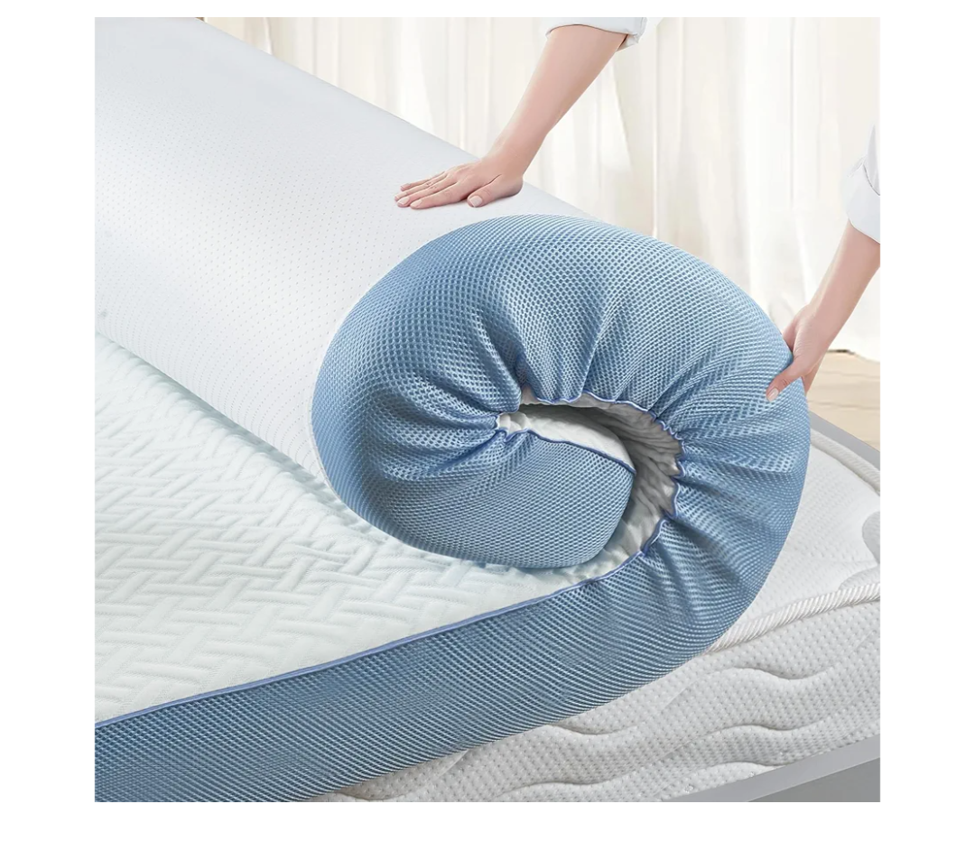 Foam Mattress Topper Extra Support, High-Density Memory Foam Bed Topper for Pain Relief, with Removable Soft Cover, CertiPUR-US Certified