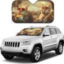Funny Cat Windshield Sun Shade Foldable Car Front Windshield Sunshade Fit for Cars Trucks Suvs Blocks Uv Rays Sun Visor Protector Keeps Your Vehicle Cool Medium