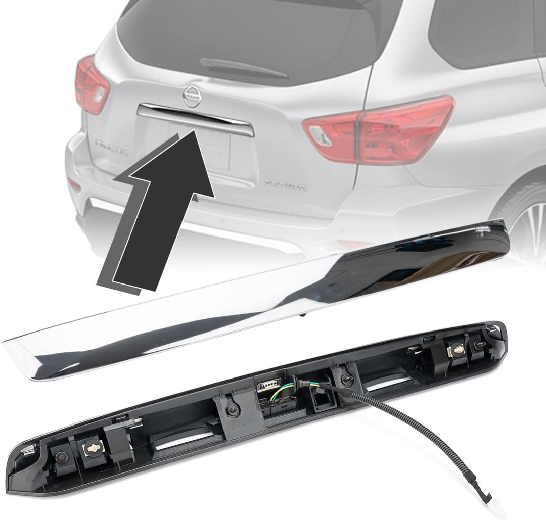 90810-9PG0A Rear Tailgate Chrome Handle Garnish Finisher Molding Compatible with 2013-2019 Nissan Pathfinder,Rear Liftgate Handle Replace# 90810-3KA0A