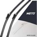 METO Tesla Model Y 2020-2023 Model 3 2017-2025 Silicone Wiper Blades, All Season Automotive Replacement OEM Windshield Wiper Blades for My Car Tesla Top Lock
