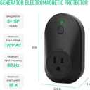 Generator Electromagnetic Protector, EMP Protection, Plug Into The Socket of Inverter & Generator, Withstand Multiple High-Voltage Surges, for Home Backup, Emergencies, Grid outages