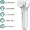 Face Scrubber Exfoliator, TOUCHBeauty Upgraded Rechargeable Electric Facial Cleansing Brushes with 3 Brush Heads,360 Spin Rotation for Exfoliating, Massaging and Deep Cleansing, Waterproof