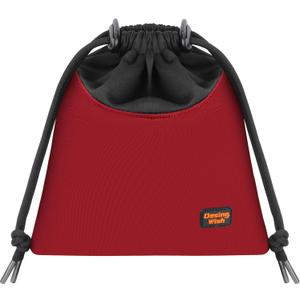 Portable Headset Carrying Pouch, Lightweight Headphone Storage Bag Headphone Case Bag Soft Travel Pouch for Over-Ear Headphones/Gaming Headsets/Neckband Earbuds (Large Red)