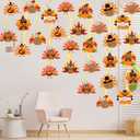 33Pcs Thanksgiving Decorations Hanging Swirls Turkey Hanging Decorations with Lights for Thanksgiving Party Home Office Classroom Indoor Decor