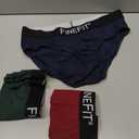 3 x Fine Fit Men's Briefs, 6 Pack, Assorted Colors, Elastic Waistband (US,Small)