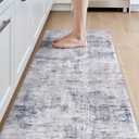 DEXI Kitchen Mats Cushioned Anti Fatigue, 23x59 Floor Padded Runner Rug Non Slip, Waterproof Standing Comfort Memory Foam for Front Sink Laundry, Blue