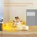 Thermal Door Curtain Fits Doors Size 32.5"x82"Curtain Size 35.5"x84", Magnetic Insulated Curtain Side Open, Visible Panels,Keep Warm in Winter Cool in Summer,Diamond Pattern,Gray