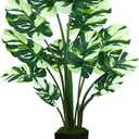 UPBUD 64'' Artificial Monstera Deliciosa Plant, Fake Swiss Cheese Tree