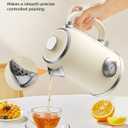 Electric Kettle 1.8L with Temperature Gauge, 1500W Fast Boiling Electric Tea Kettle, 100% Stainless Steel Retro-Style Hot Water Kettle Electric - Glowing LED Light, Auto Shut-Off & Boil-Dry Protection