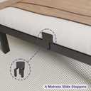 14 Inch Twin Bed Frames, Metal Twin Bed Frame No Box Spring Needed, Heavy Duty Steel Support 3500 LBS, Headboard Holes, Anti-Slip Mattress Stoppers, Rounded Legs, Storage Space, Easy Assembly