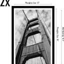 Americanflat 12x18 Poster Frame with Polished Plexiglass - Set of 2 - Use as 11x17 Frame with Mat or Display 12x18 Photo Without Mat - Galleria Collection - Picture Frames for Wall Display - Black