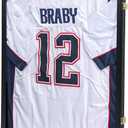 KCRasan Jersey Display Frame Case - Large Lockable Frames Shadow Box with UV Protection for Baseball Basketball Football Soccer Hockey Sport Shirt Matte Black Finish