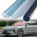 Chameleon Red Blue Car Front Window Tint 78% VLT Car Window Tint Color Change Effect Vehicle Windshield Solar Protection Film, 29.52" x 118.11"