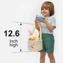 My First Easter Basket Stuffed Plush Playset Baby's First Easter Basket Stuffed Cartoon Bunny Easter Egg Plush Basket for Kids 5pcs (Yellow)