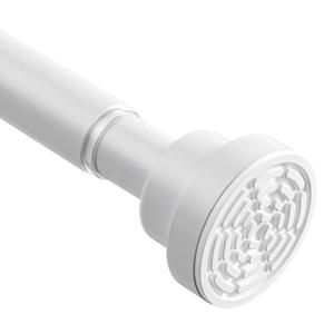 Tension Curtain Rod 30 To 49 Inch White Tension Rods Adjustable Spring Loaded Curtain Rods 7/8" No Drilling Tension Rods For Windows Bedroom Closet Doorway Door